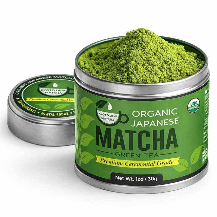 Kyoto Dew Matcha Organic Ceremonial Grade Matcha Powder 30G