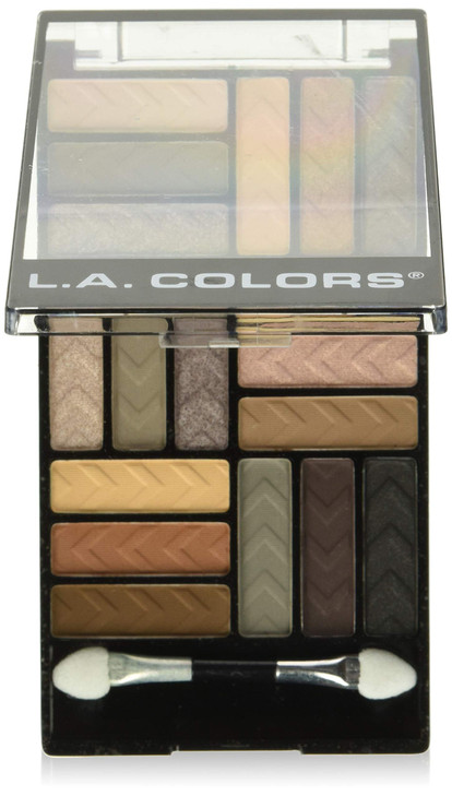 L.A. Colors 18 Color Eyeshadow Palette Downtown Brown Ces750