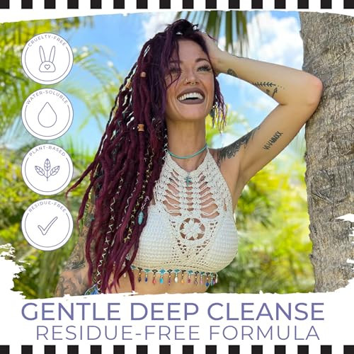 Dollylocks Clarifying Liquid Shampoo Nag Champa Paraben Free Plant Based Vegan Residue Free Loc Braid Dreadlock Care All Hair Types 8Oz