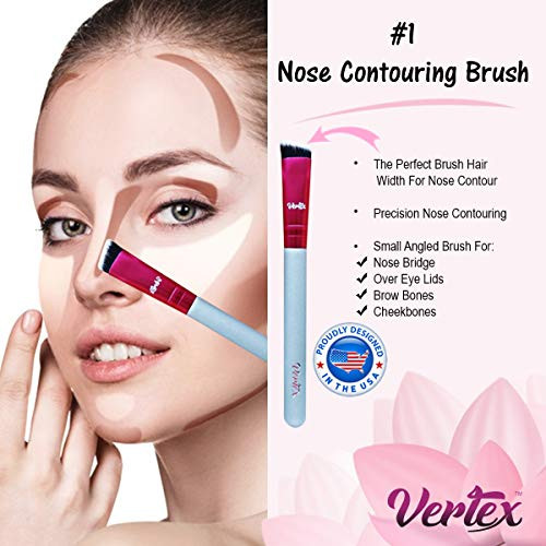 Nose Contour Brush Contouring Makeup Brush Set Sculpting Blending Real Brush Hair Angled Blush Techniques Dramatic Cheekbones Highlighting