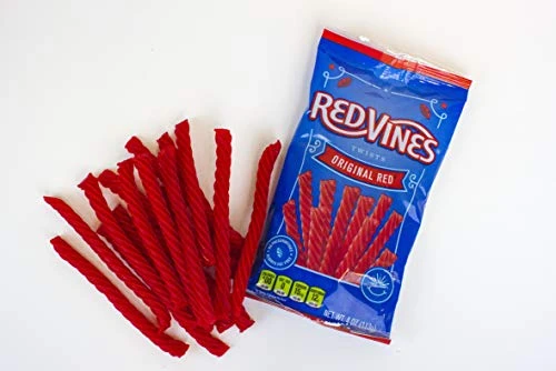 Red Vines Licorice Twists Original Red Flavor Soft And Chewy Candy 4 Ounce Pack Of 24