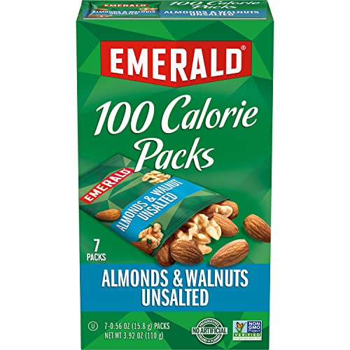 Emerald Unsalted Almonds And Walnuts 100 Calorie Snack Packs 7 Count