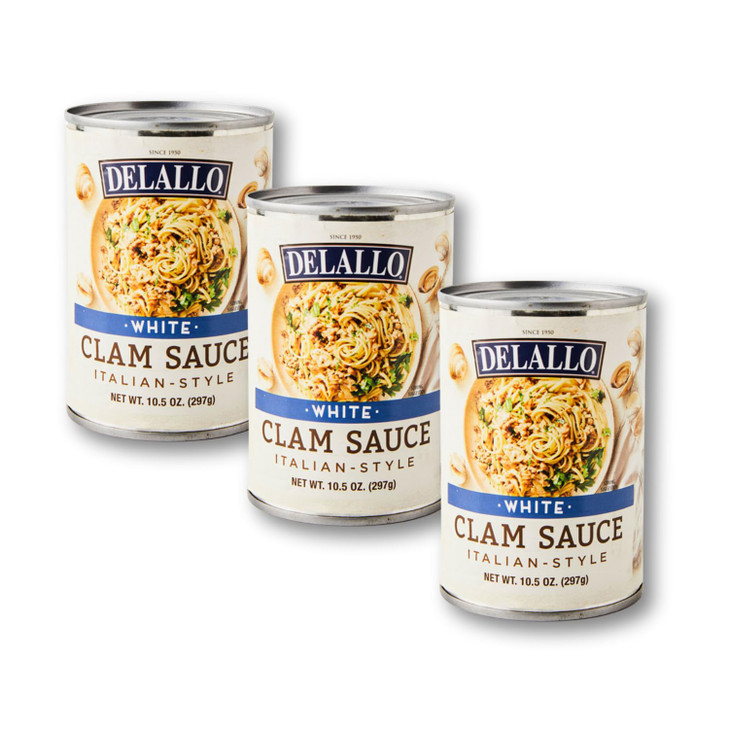 Delallo White Clam Sauce Made With Fresh Sea Clams Authentic Italian Recipe With Olive Oil Garlic And Herbs No Preservatives Pasta Sauce For