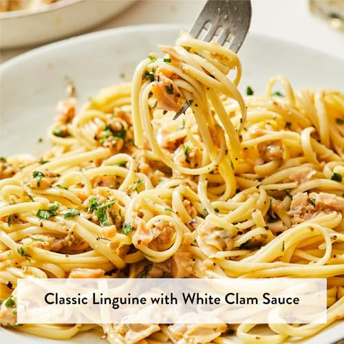 Delallo White Clam Sauce Made With Fresh Sea Clams Authentic Italian Recipe With Olive Oil Garlic And Herbs No Preservatives Pasta Sauce For