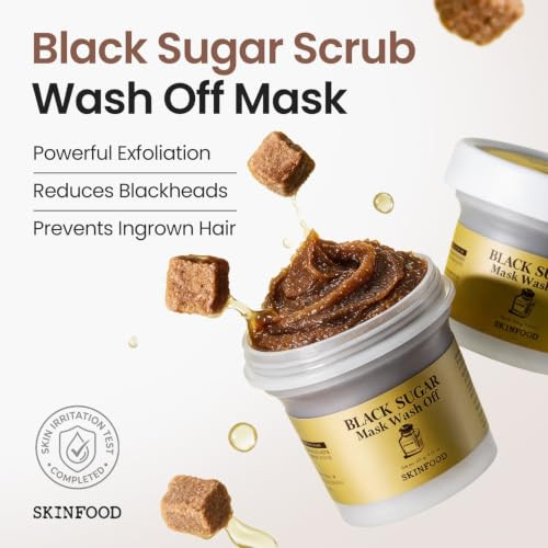 Skinfood Black Sugar Mask Wash Off Exfoliator 3.53 Ounce