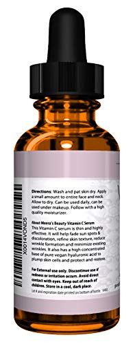 Double Sized 2 Oz Pure Vitamin C Serum For Face With Hyaluronic Acid Anti Wrinkle Anti Aging Dark Circles Age Spots Vitamin C Pore Cleanser