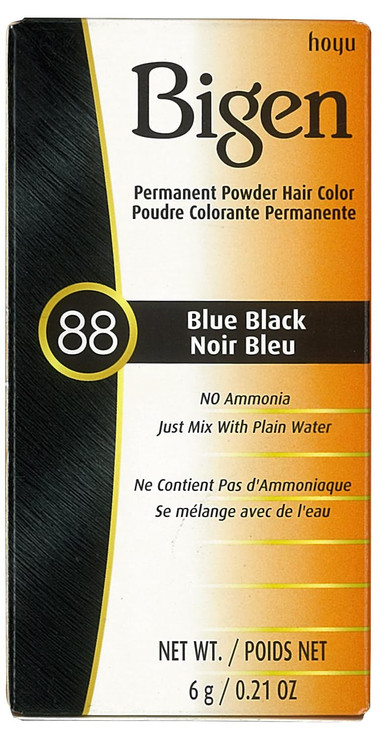 Bigen Permanent Powder Hair Color 88 Blue Black 1 Ea Pack Of 5