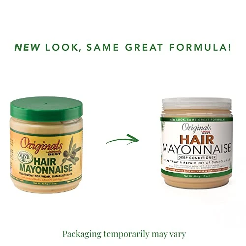 Originals By Africa S Best Hair Mayonnaise Conditioner 2 Pack 15 Oz Jars Enriched With Herbal Extracts Egg Protein And Olive Oil For Deep
