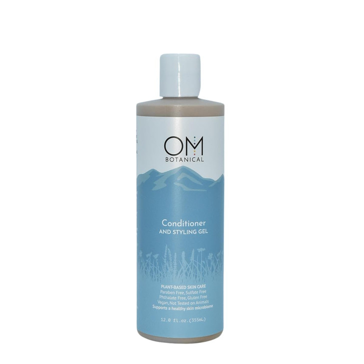 Om Botanical Hair Conditioner And Styling Gel 2 In 1 Natural Hold And Shine Water Free Aloe And Botanical Styling Cream For Frizz Free Hair