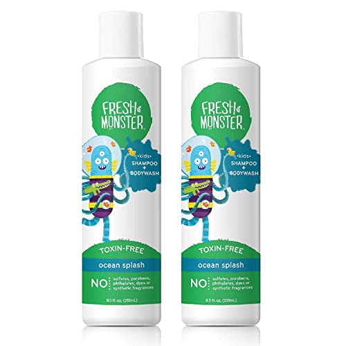 Fresh Monster 2 In 1 Kids Shampoo And Body Wash Ocean Splash 8.5 Oz 2 Pack
