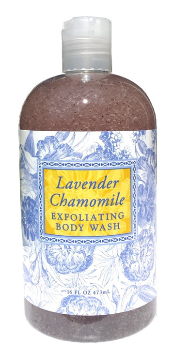 Greenwich Bay Lavender Chamomile Exfoliating Body Wash For Men And Women Gentle Body Scrub Parabens Free Sulphates Free Blended With Loofah