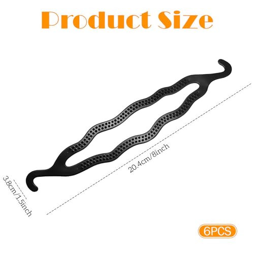 6 Pieces Plastic Bun Maker Curler Hair Twist Braid Tool With Magic Roll Clips