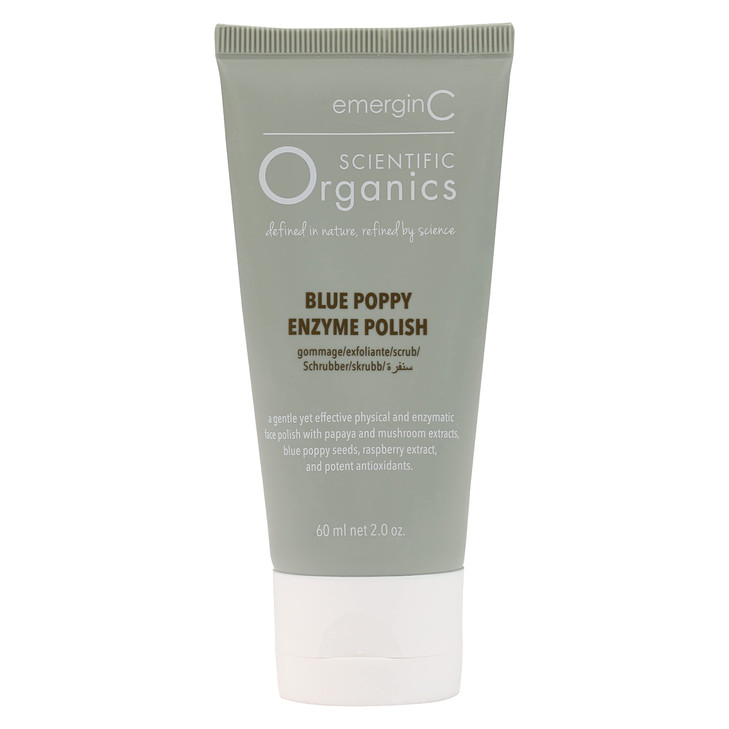 Emerginc Scientific Organics Blue Poppy Enzyme Brightening Polish Exfoliating Enzyme Face Scrub Gently Removes Dead Skin Cells Visibly
