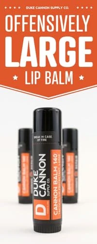 Duke Cannon Balm 140 Degree Tactical Lip Protectant Blood Orange Mint Flavored Lip Balm For Men With Spf 30 Large Size Premium Ingredients
