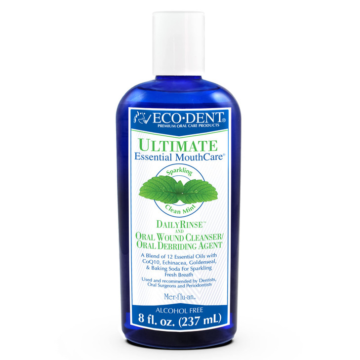 Eco-Dent Alcohol-Free Mouthwash, Mint - Ultimate Essential MouthCare, Oral Care Mouth Wash for Adults, Baking Soda Mouth Rinse with Essential Oils +