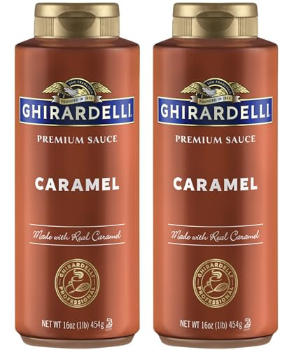 Ghirardelli Caramel Flavored Sauce 16 Oz. Squeeze Bottle Pack Of 2