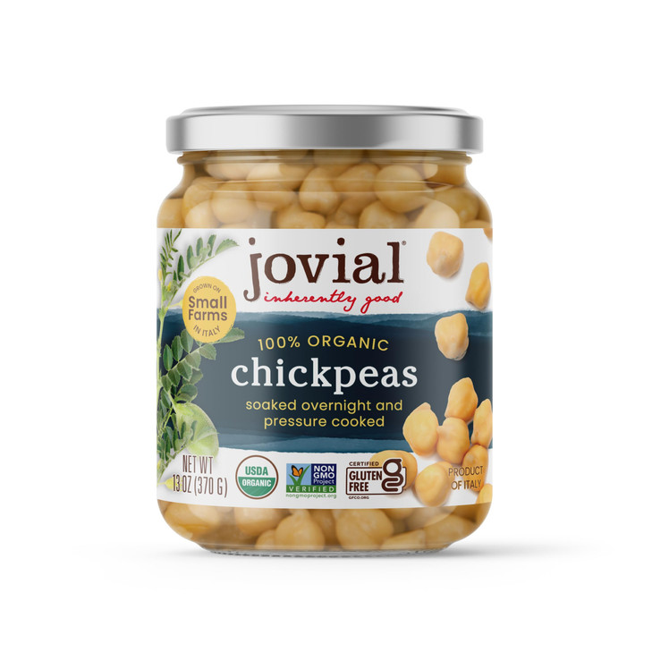 Jovial 100 Percent Organic Chickpeas Chickpeas No Saturated Fat 13 Oz