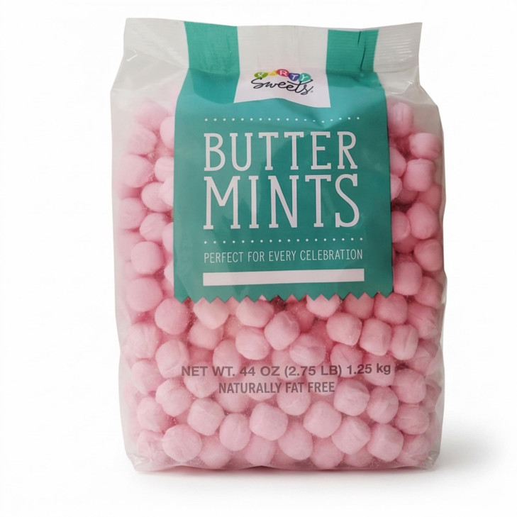 Party Sweets Pink Buttermints 2.75 Pound Appx. 350 Pieces From Hospitality Mints