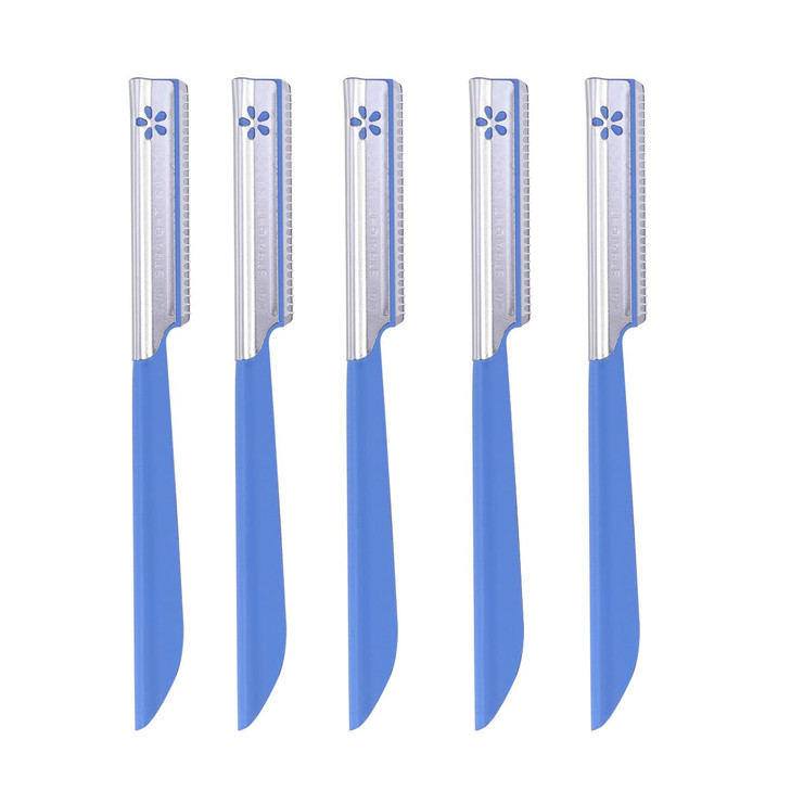 Tinksky 5Pcs Eyebrow Shaper Razor Trimmer Shaver Hair Remover Set Blue