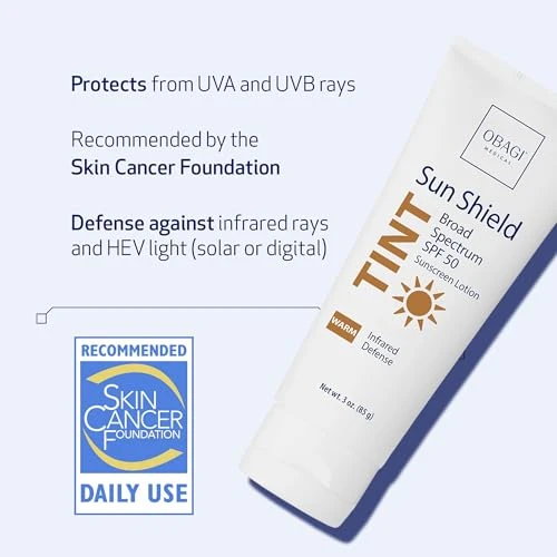 Obagi Medical Sun Shield Tint Broad Spectrum Spf 50 Sunscreen Unscented 3 Ounce