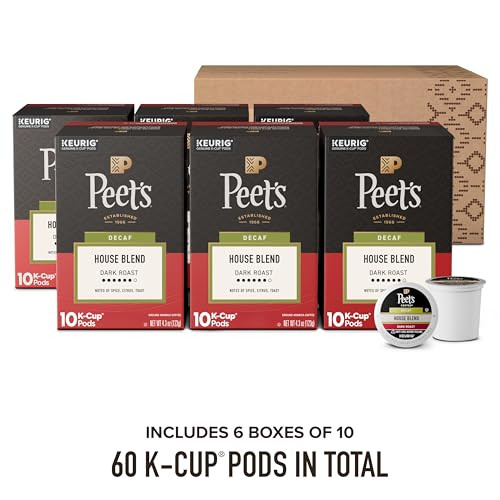 Peet S Coffee Coffee Pods Dark Roast Decaf House Blend 60 K Cups