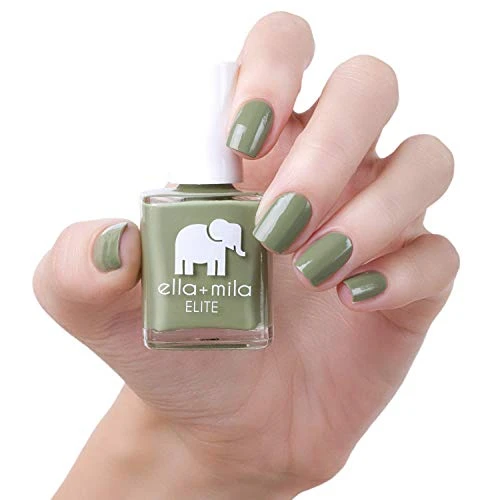 Ella Plus Mila Professional Quick Dry Long Lasting And Chip Resistant Green Nail Polishes Paradise Isle 0.45 Fl Oz