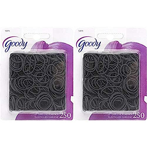 Goody Classics Girls Rubberband Black 250 Count Pack Of 2