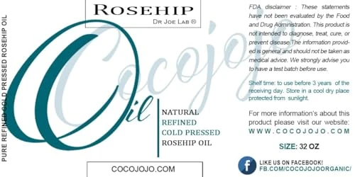 Cocojojo Rosehip Oil For Face Rose Oil For Face Rose Hip Oil For Face Rosehip Oil Pure Refined Cold Pressed All Natural For Hair Skin Face