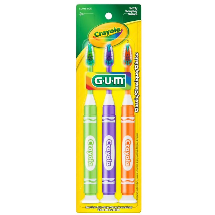 Gum Crayola Marker Kids Toothbrush Soft Bristle Ages 3 Plus 3 Count