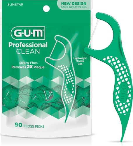 Gum Professional Clean Dental Floss Picks Fresh Mint Flossers 90 Count