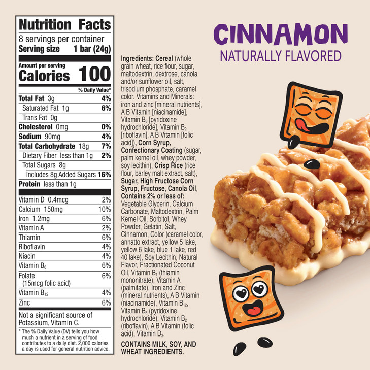 Cinnamon Toast Crunch Cereal Treat Bars Snack Bars 8 Ct 6.8 Oz