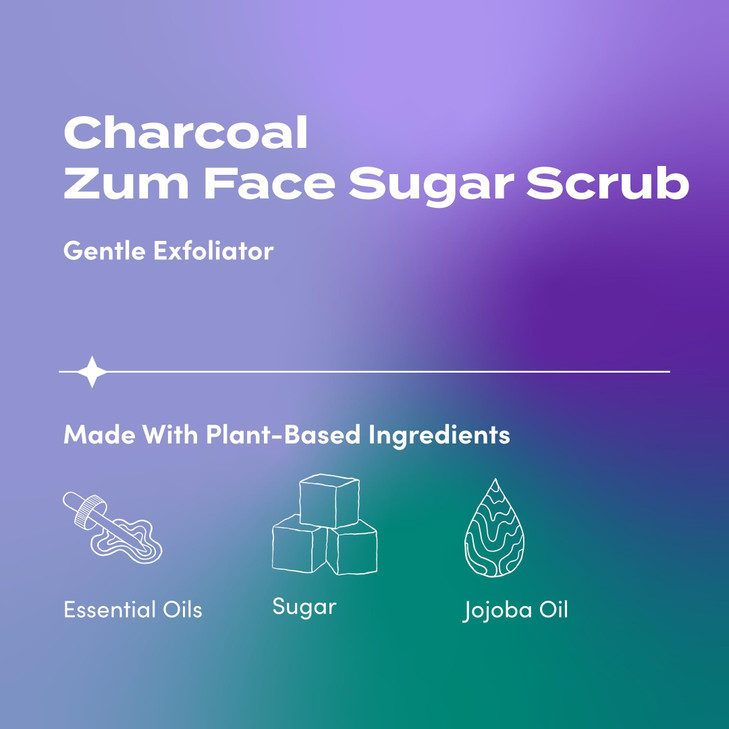 Indigo Wild Zum Face Sugar Facial Scrub Natural Sugar Scrub Soothing Facial Exfoliator With Jojoba Oil Coconut Oil And Olive Oil Charcoal 4