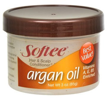 Lot Of 4 Jars Of Softee Argan Oil Hair And Scalp Conditioner 3 Oz Each Jar