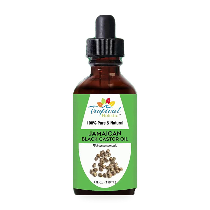 Tropical Holistic Jamaican Black Castor Oil For Hair Beard And Lashes 4 Oz