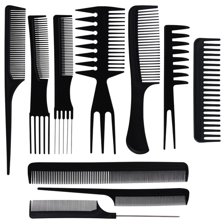 Oneleaf Styling Hair Comb 10Pcs Hair Stylists Professional Styling Comb Set Variety Pack Great For All Hair Types And Styles