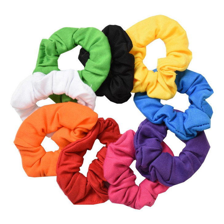 9 Pack Scrunchies Hair Ties Bright Colors