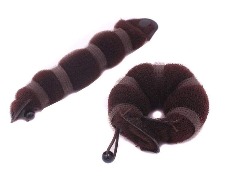 2 Pcs Hair Tools Beauty Buns Magic Hair Styling Styler Twist Ring Former Shaper Doughnut Donut Chignon Bun Maker Clip Hair Curler