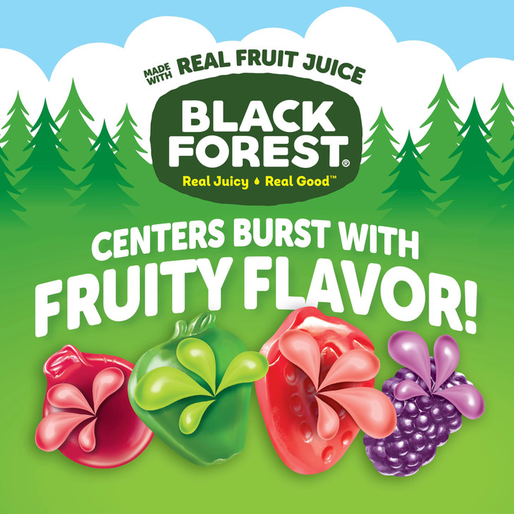 Black Forest Juicy Burst Fruit Flavored Snacks Mixed Fruit Flavors A Juicy Burst Of Natural Flavors Made With Real Fruit Juice 0.8 Oz 40 Ct