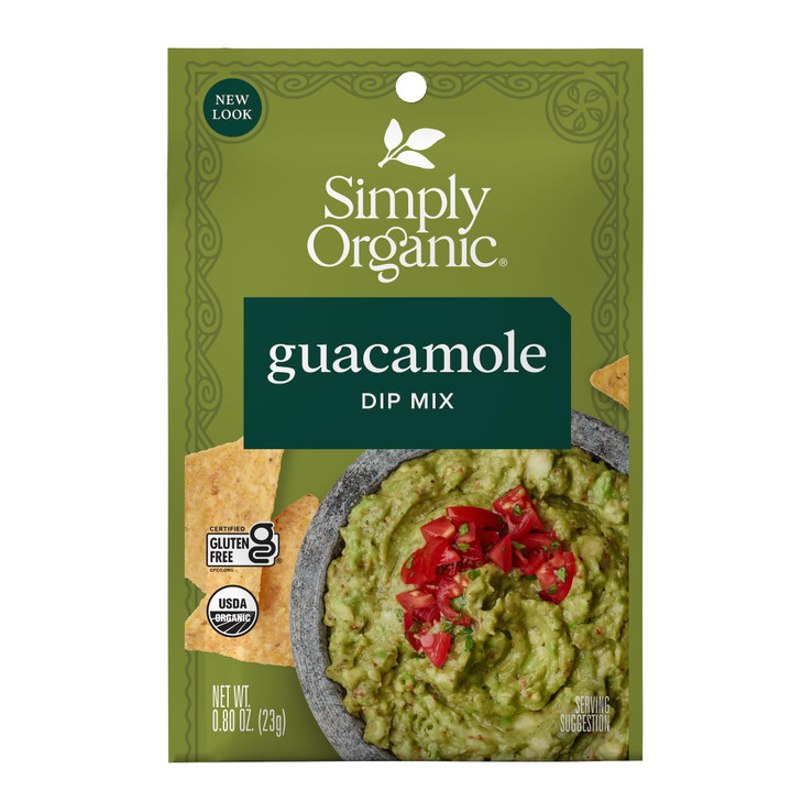 Simply Organic Dip Mix Guacamole 0.8 Oz 2 Pc