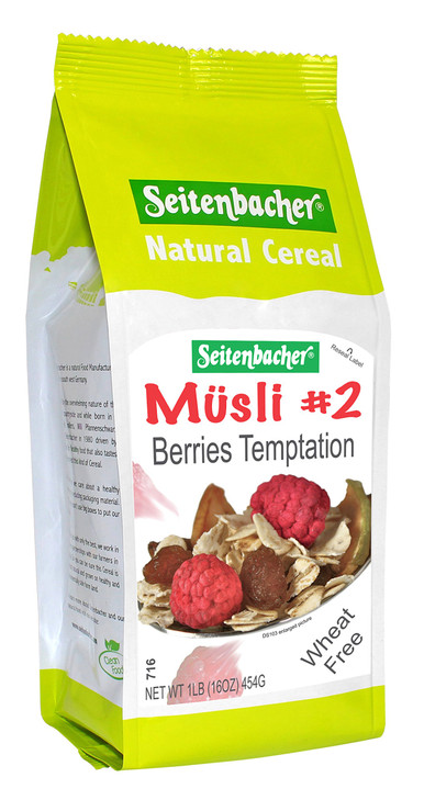 Seitenbacher All Natural Cereal 2 Musli Berries Temptation 1 Lb 2 Pc