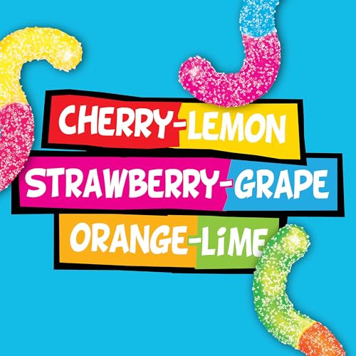 Trolli Sour Brite Crawlers Candy Sweet And Sour Gummy Worms 28.8 Oz