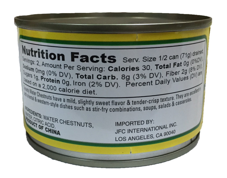 Dynasty Kosher Canned Water Chestnuts 8Oz Per Can Sliced 2 Can