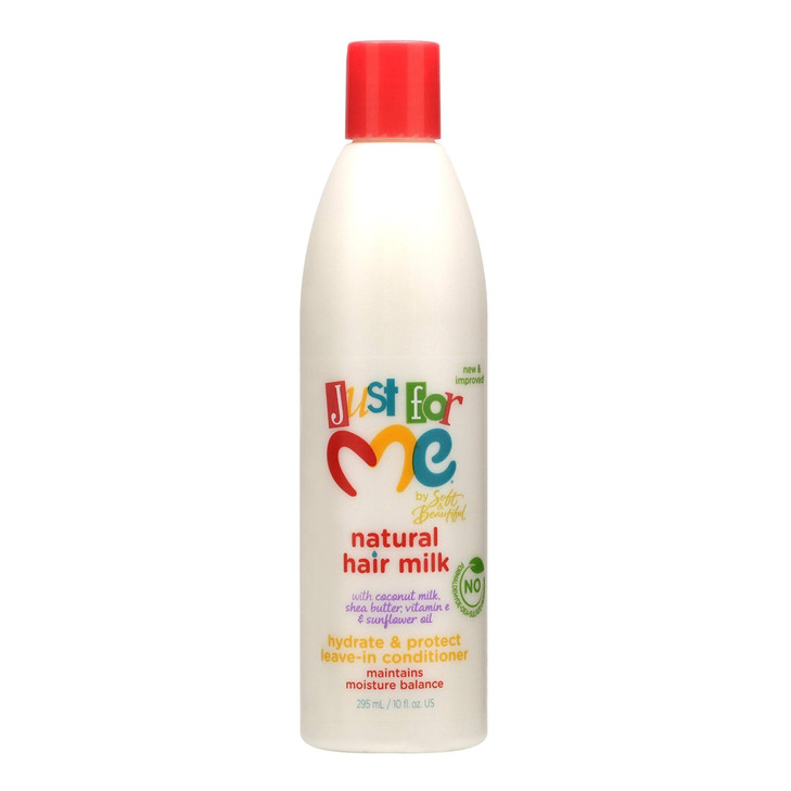 Just For Me Natural Hair Milk Hydrate And Protect Leave In Conditioner Maintains Moisture Balance With Coconut Milk Shea Butter Vitamin E
