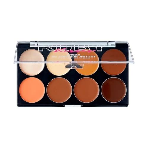 Ruby Kisses Flawless Finish With 3D Contour Cream Makeup Palette Lightweight Multi Palette Contouring Foundation Creamy Sculpt And