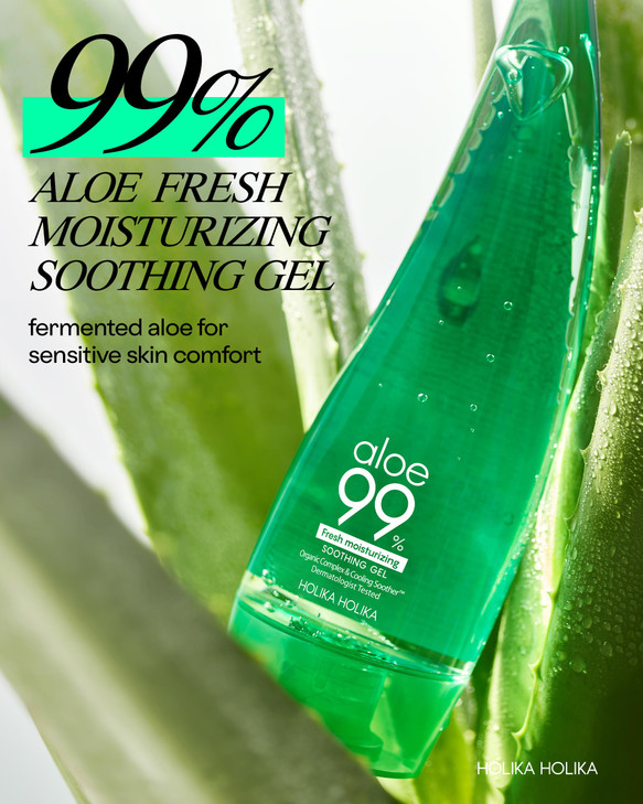Holika Holika Aloe Fresh Moisture Soothing Gel Face Body Moisturizer Fermented Aloe And Cica Hydrating Cooling Hypoallergenic Korean