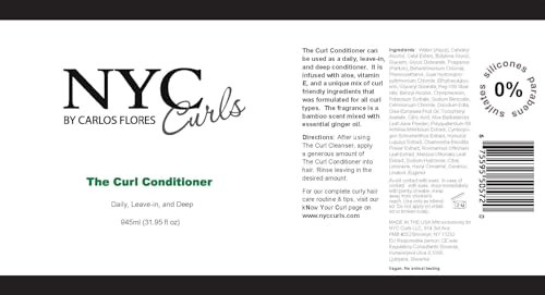 Nyc Curls The Curl Conditioner Daily Leave In And Deep Conditioner For Curly Coily And Wavy Hair 3 Products In One Silicone Free And Vegan