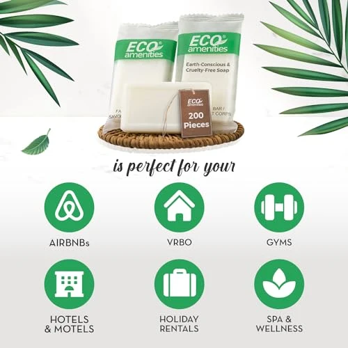 Eco Amenities Hotel Bar Soap Bulk Refreshing Body Bath Cleanse Travel Size