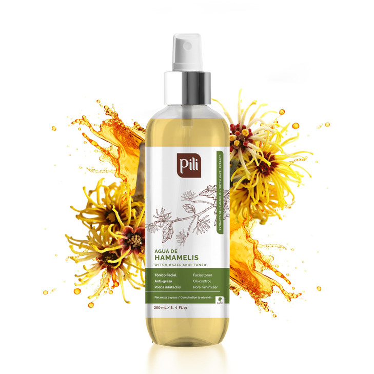Pili Witch Hazel Facial Toner. Control Excess Oil And Shine. Natural Astringent And Facial Toner. 8.4 Oz