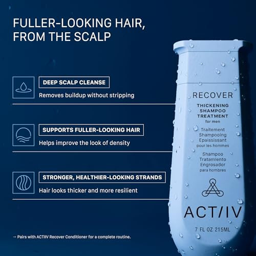 Actiiv Recover Thickening Shampoo Treatment For Men Fuller Hair 7 Fl Oz
