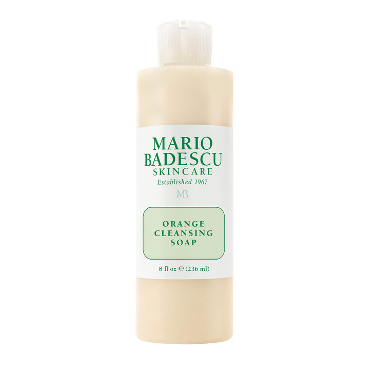Mario Badescu Orange Cleansing Soap - Cream Face Cleanser and Exfoliator Enriched with AHA - Oil Free Face Wash for Combination or Dry Skin - Mild Ex